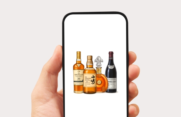 売りたいお酒の写真を撮影